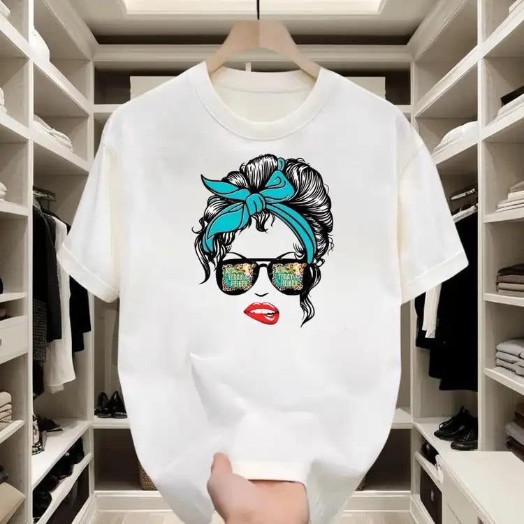 Retro - Chic Cotton T - shirt |   Stylish Female Graphic, Great for Casual Outings Hoodie, Sweatshirt | RetroVerseTees.com