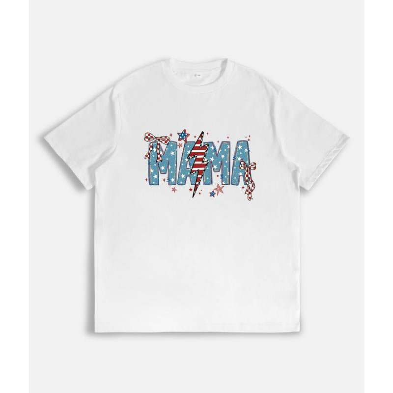 Retro - Inspired Lightsaber brand - Shirt: "MAMA" Red plumber brand Bold, Patriotic