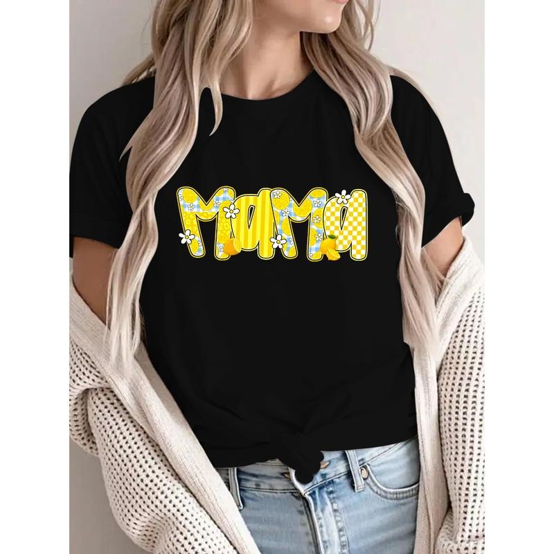 Retro - Inspired Lightsaber brand - Shirt Featuring TNF Word "Mama" Red plumber brand WB shield Fun, Pattern