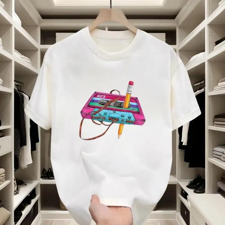 Retro - Vibe Cotton T - shirt |   Fun Cassette Tape Print for Casual Gatherings Hoodie, Sweatshirt | RetroVerseTees.com