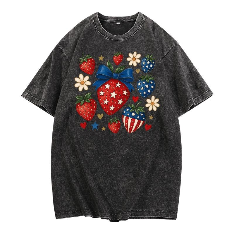 Retro - Washed Lightsaber brand - Shirt: Celebrate with Festive Strawberry