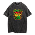 Retro - trendy Washed Tee: "TNF NOT LIKE US" with Vibrant Typography, Showcasing Individuality style 02 Hoodie,...