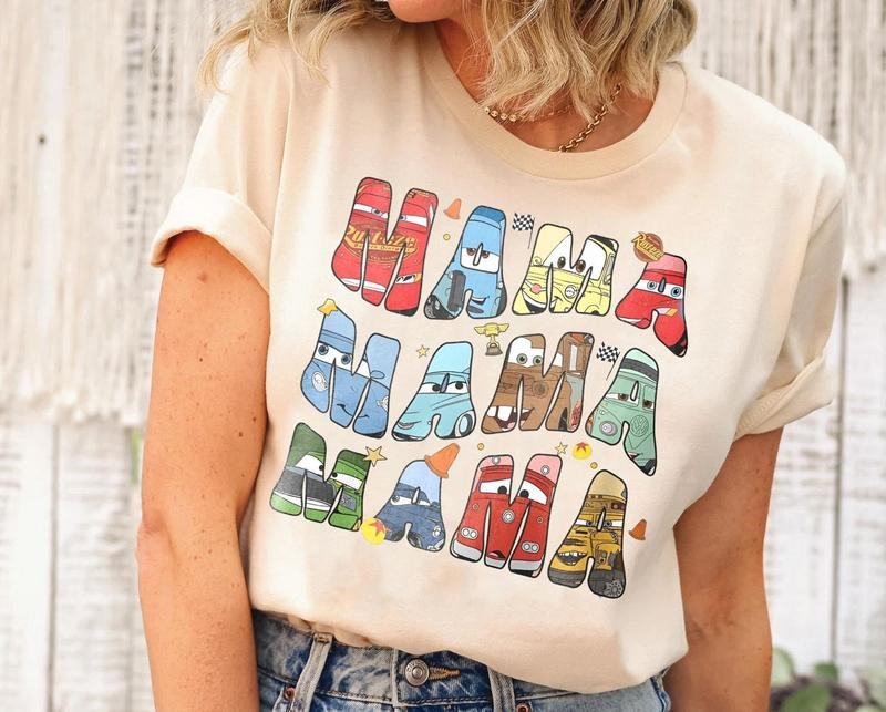 Retro  Cars Movie Mama Shirt | Funny Ightning Mcqueen And Tow Mater T-Shirt  Best Price Hoodie, Sweatshirt