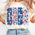 Retro 1776 T-Shirt, America 4th of July Shirt, 1776 Brushstroke T-Shirt, Preppy Memorial Day Shirt, USA T-Shirt Hoodie,...