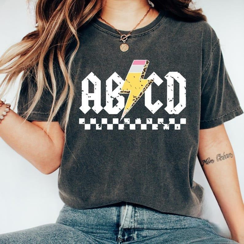 Retro ABCD Teacher T-shirt, Kindergarten Teacher, Back To School Shirt Hoodie, Sweatshirt | RetroVerseTees.com