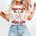 Retro Baseball Mama T-Shirt, Home Plate Social Club T-Shirt, Baseball Coquette T-Shirt, Loud Proud Baseball Mom, Game...