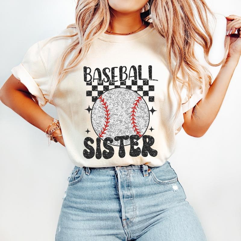 Retro Baseball Sister T-Shirt, Baseball T-Shirt, Sports T-Shirt Hoodie, Sweatshirt | RetroVerseTees.com