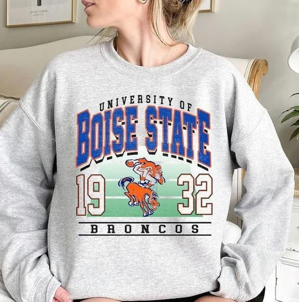 Retro Boise State Football Sweatshirt, Football Shirt, Gift For Fans Hoodie | RetroVerseTees.com
