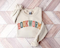 Retro Bookworm Sweatshirt,Teacher Book Sweatshirt,Reading Shirt, ESL Teacher Sweatshirt, Cute Teacher Reading Sweatshirt...