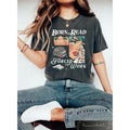 Retro Born To Read Bookish Shirt, Funny Reader Book Addict Tee, Spicy Books Sweater, Smut Shirt, Aesthetic Womens Tshirt...