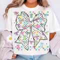 Retro Checkered Easter Coquette Bow T-Shirt, Easter Bow T-Shirt, Easter Bunny Shirt, Spring Shirt Hoodie, Sweatshirt