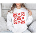 Retro Checkered Heart Valentines Day Shirt, Valentines Hearts Love Sweatshirt, Valentines Coquette Retro Hoodie, Unisex...