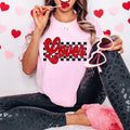 Retro Checkered Lover Valentine's Day Shirt, Cute Women's Holiday Graphic Unisex Shirt Hoodie, Sweatshirt