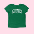Retro Checkered St Patrick's Day Coquette Baby Tee, Lucky Shirt, St Patty's Day Varsity Shirt, Shamrock Shirt, St Patrick...