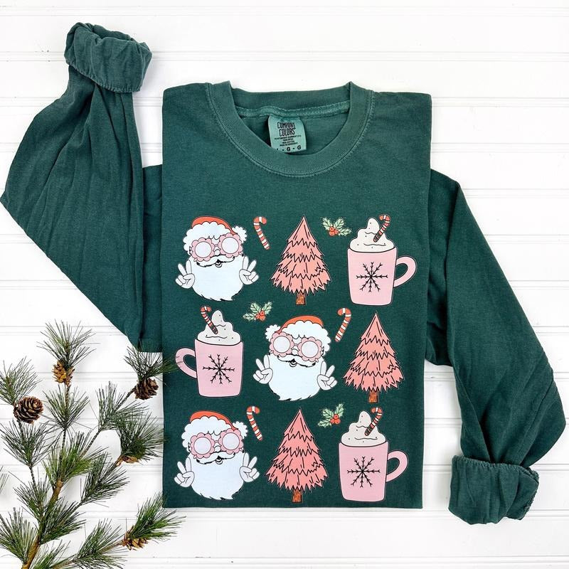 Retro Christmas Comfort Colors T-Shirt Hoodie, Sweatshirt | RetroVerseTees.com