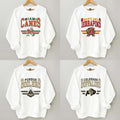 Retro College Spiky hair fighters Mascot Crewneck White Sweatshirt Classic Menswear Tops Cotton Sweaters Sport Fabric...