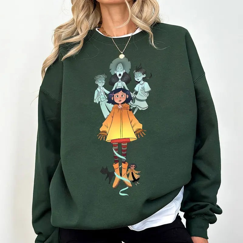 Retro Coraline Shirt, Coraline Movie Hoodie, Funny Shirt 2024, Coraline Movie Vintage Retro Horror T-Shirt, Coraline...