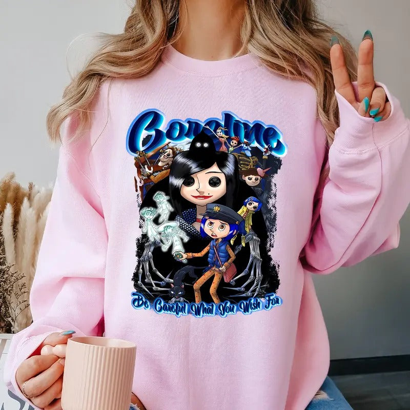 Retro Coraline Shirt, Vintage Halloween Coraline Shirt, Spooky movie Tee, Coraline Doll Shirt, Coraline Best For Coraline...