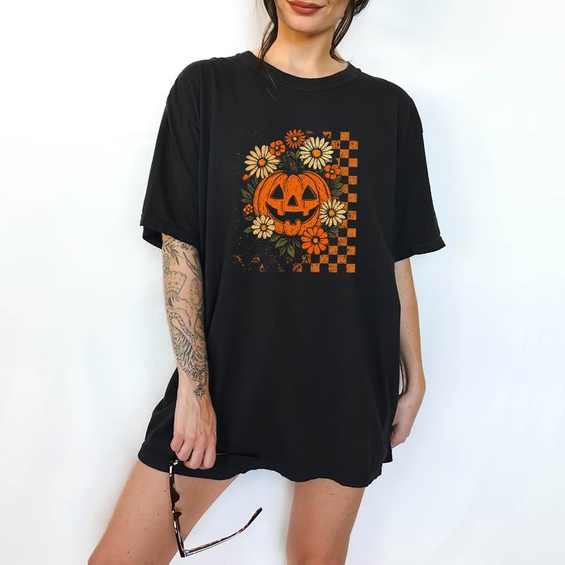 Retro Fall Pumpkin- T-Shirt, Unisex T-Shirt, Funny Tee, Comfortable Shirt Hoodie, Sweatshirt | RetroVerseTees.com