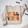 Retro Fall Vibes Sweatshirt, Fall Halloween Sweatshirt, Autumn Fall Sweatshirt, Fall Leopard Sweatshirt, Fall Time...