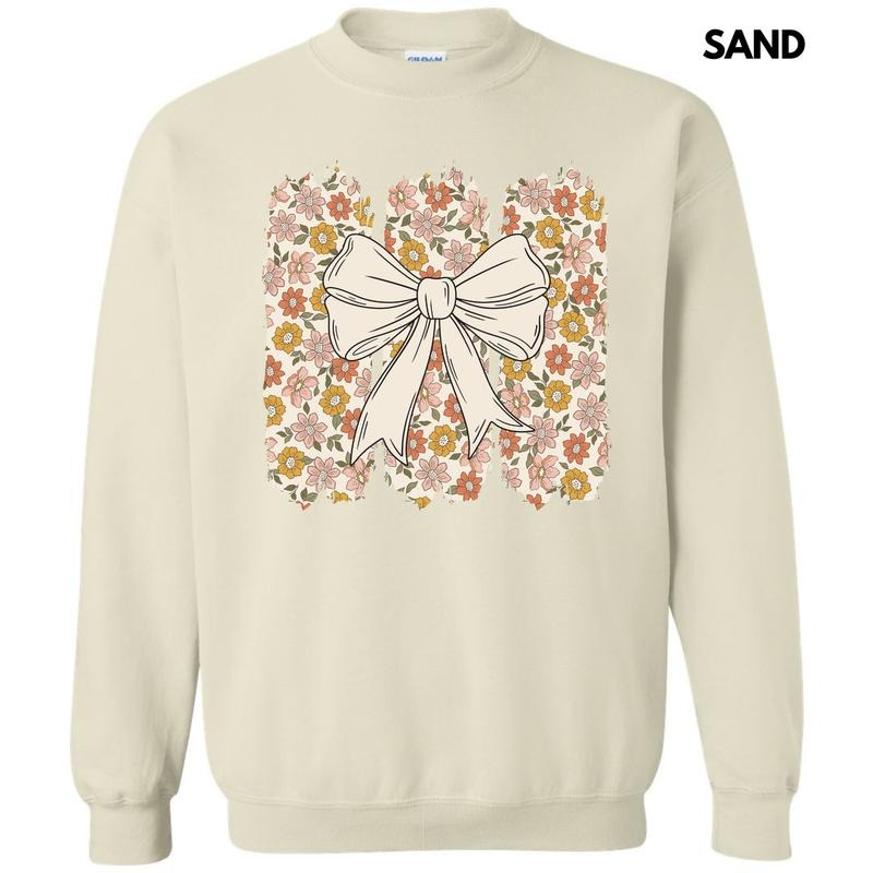 Retro Flower Bow Sweatshirt 'NLB' T-Shirts, Hoodie | RetroVerseTees.com