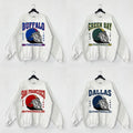 Retro Football All Team Helmet Sweatshirt, Vintage Unisex In Ash Grey For Fan Sport T-Shirts, Hoodie | RetroVerseTees.com