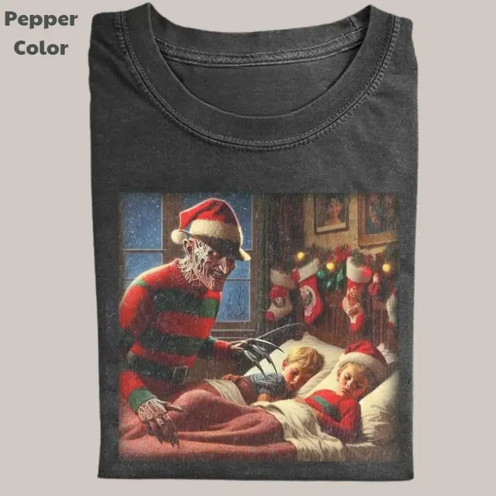Retro Funny Christmas Vintage Tee, Freddy T-Shirt, Movies Graphic Tee, Unisex Meme Cringe Funny Dumb Shirt, Menswear...