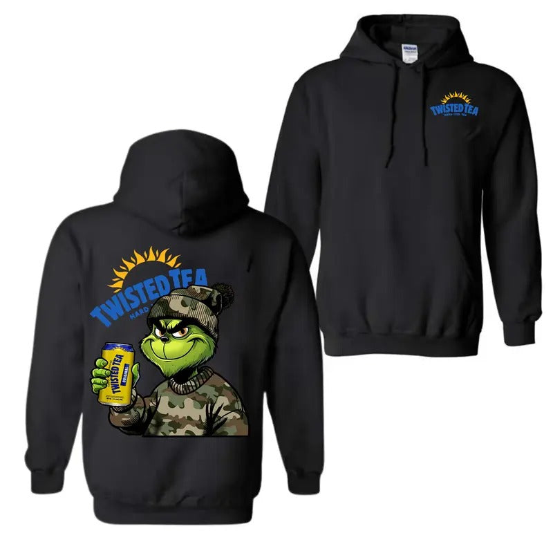 Retro Grin Twisted Tea Hunting Hoodie, Christmas Movie Shirt, Twisted Tea Sweatshirt, Hunting Shirt, Christmas Vacation...