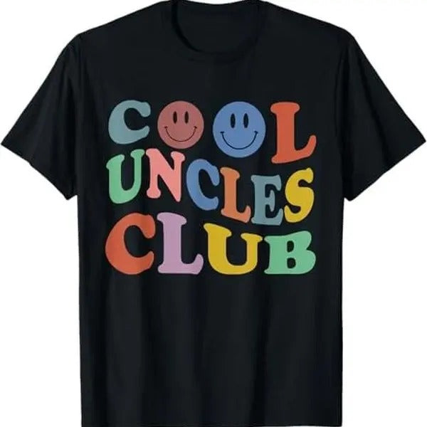 Retro Groovy Cool Uncles Club Smile Face Funny New Uncle Men T-Shirt Hoodie, Sweatshirt | RetroVerseTees.com