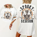Retro Halloween Spooky Season 2 Sides Shirt, Halloween Skeleton Trendy Shirt, Fall Vibes Shirt, Spooky Season Sweatshirt...