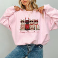 Retro Happy Meowentines Sweatshirt, Cupid Cat Crewneck, Cat Lover Long Sleeved Pullover, Valentine Cat Gift Ideas...