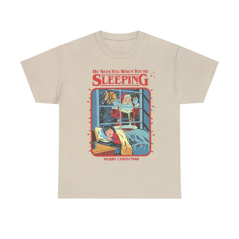 Retro Holiday T-Shirt Spooky Santa Graphic Tee Hoodie, Sweatshirt | RetroVerseTees.com