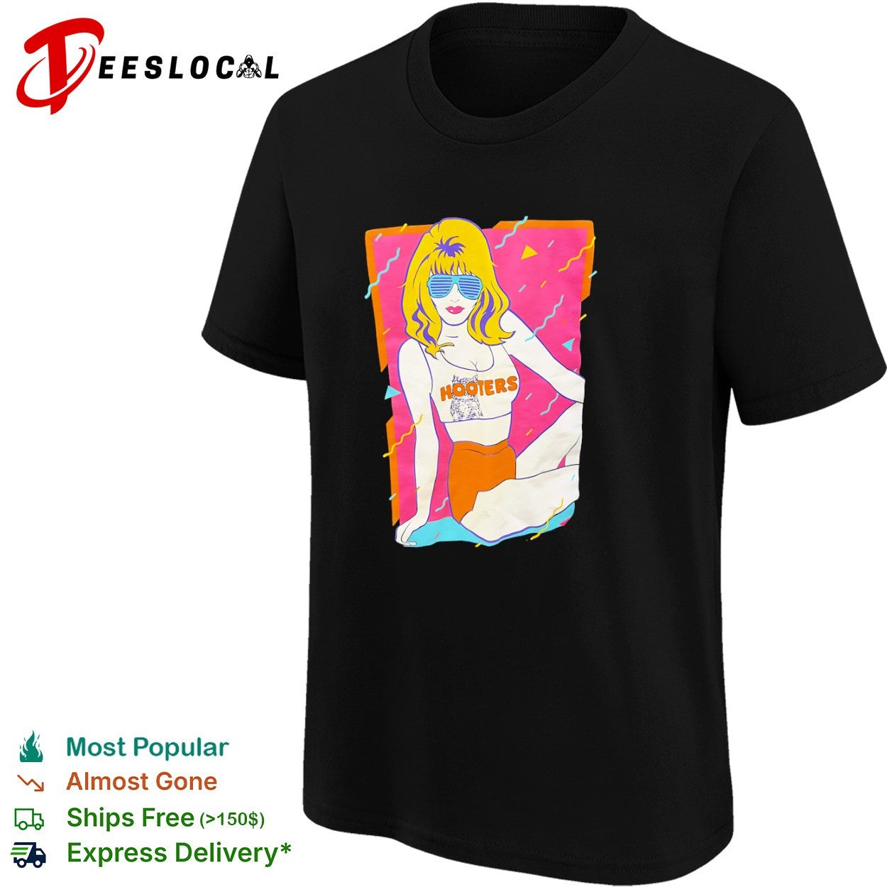 Retro Hooters Girl 80s style vintage shirt
