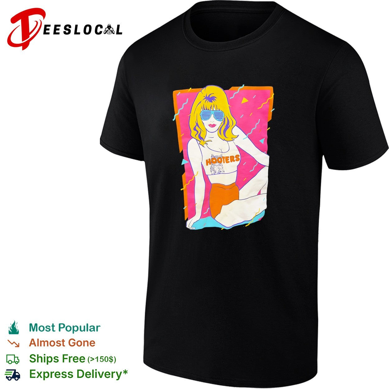 Retro Hooters Girl 80s style vintage shirt