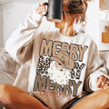 Retro Howdy Christmas Santa Cowgirl Hat Western Crewneck Shirt, Cowboy Christmas, Cowgirl Coquette Santa Merry Christmas...