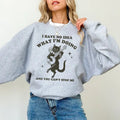 Retro I Have No Idea What I'm Doing Sweatshirt, Funny Cat Meme Crewneck, Joking Long Sleeved Pullover, Gifts for Friends...
