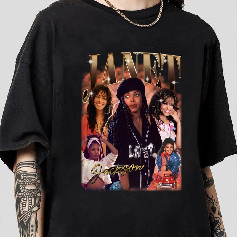 Retro Janet Jackson T-Shirt, Janet Jackson T-Shirt, Unisex tee Hoodie, Sweatshirt | RetroVerseTees.com