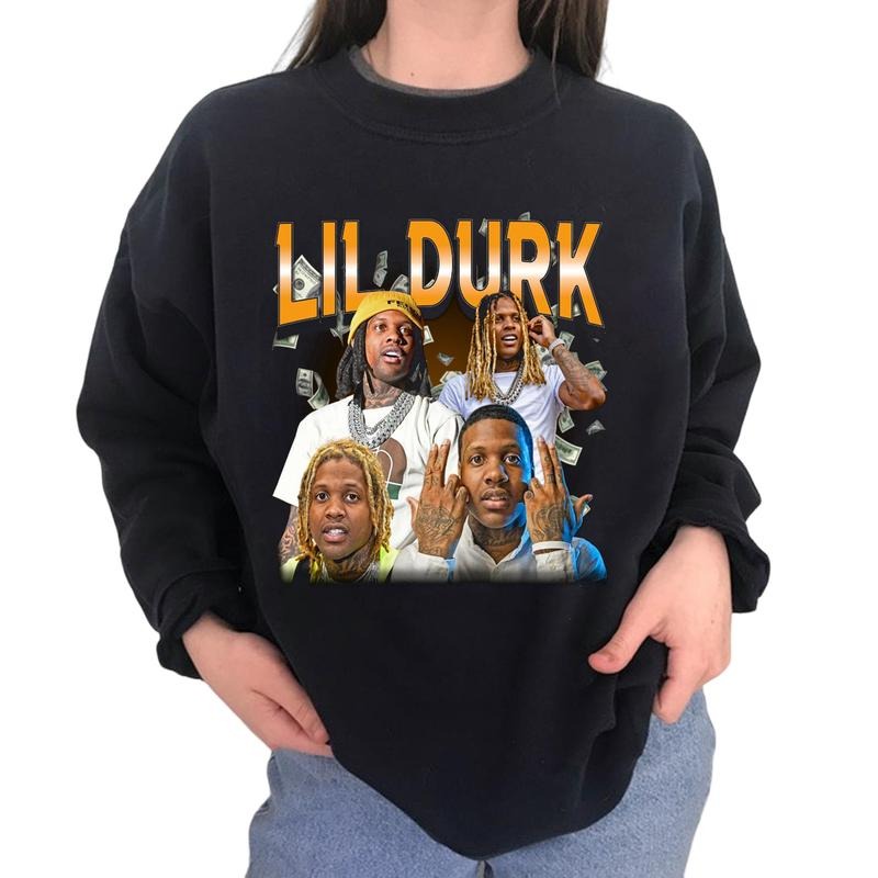 Retro LIL DURK Unisex T Shirt, Vintage Lil Durk Sweater, Retro Lil Durk  Graphic Hoodie shirts Hiphop Sweatshirt