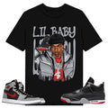 Retro Lil, Shirt to match A J 1 High Zoom CMFT 2 Fire Red Cement Grey, A J 4 Bred, Shirt to matching Sneaker Hoodie,...