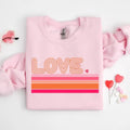 Retro Love Valentines Day Sweatshirt, Valentines Day Shirts For Woman, Heart Shirt, Cute Valentine Shirt, Valentines Day...