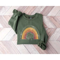 Retro Lucky Shamrock Rainbow Tshirt Sweatshirt Hoodie, St Patrick Day Sweatshirt, Lucky Shamrock, Irish Day Rainbow,...