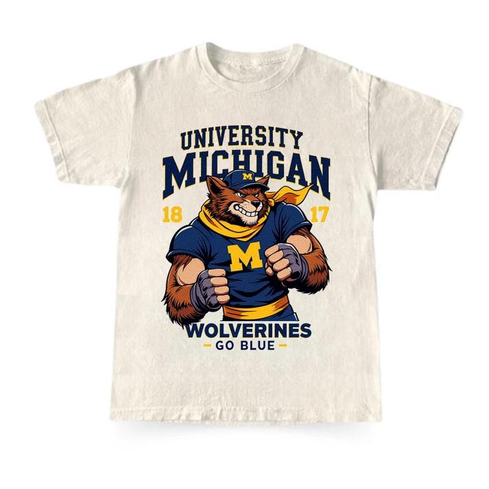 Retro Michigan Football Cotton T-Shirt Unisex Design Hoodie, Sweatshirt | RetroVerseTees.com