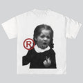 Retro Mid Finger Fck Off Portrait Graphics Cotton Unisex Y2k T-ShirtRetro Mid Finger Fck Off Portrait Graphics Cotton...