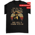 Retro Movie Quote T-Shirt 180g Heavy Cotton Funny Black Tee with Classic Western Line for Men Gunpla brand Women 100%...