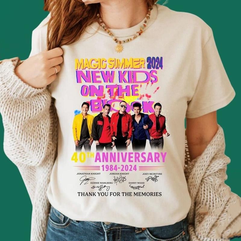 Retro New Kiids On The Bllock Concert Tee, Nk0ttb Magic Summer 2024 Shirt, Retro 40th Anniversary Celebration Shirt,...