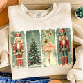 Retro Nutcracker Christmas Sweatshirt, Preppy Christmas Sweatshirt, Holiday Vibes, Nutcracker Ballet, Christmas Tree,...