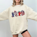 Retro Obsessive Cup Disorder 4th of July Sweatshirt, America Sweatshirt, Independence Day, USA Flag Sweatshirt, 4th of...