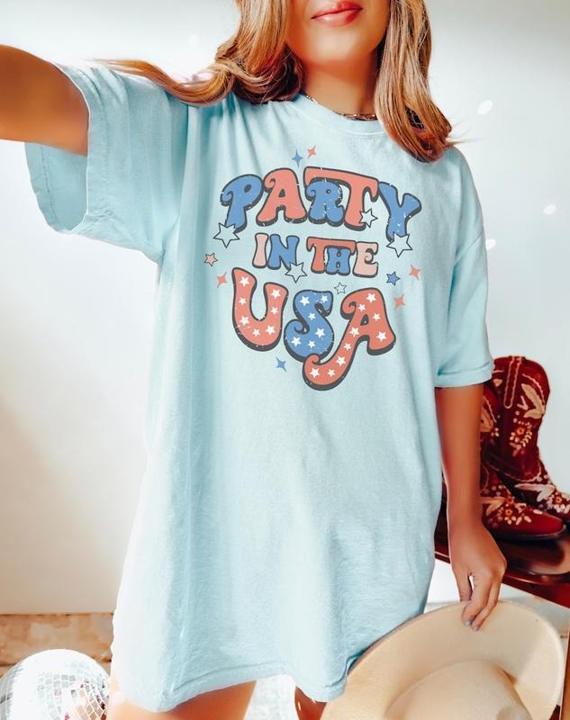 Retro Party in the USA Graphic Tee, 4th of July Graphic Tee, Party in the USA Graphic Tee Hoodie, Sweatshirt