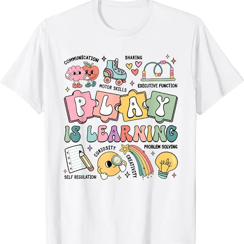 Retro Play Is Learning Kindergarten Teacher Team Women T-Shirt Hoodie, Sweatshirt | RetroVerseTees.com