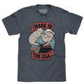 Retro Popeye Made in the USA T-Shirt - Indigo Heather Hoodie, Sweatshirt | RetroVerseTees.com